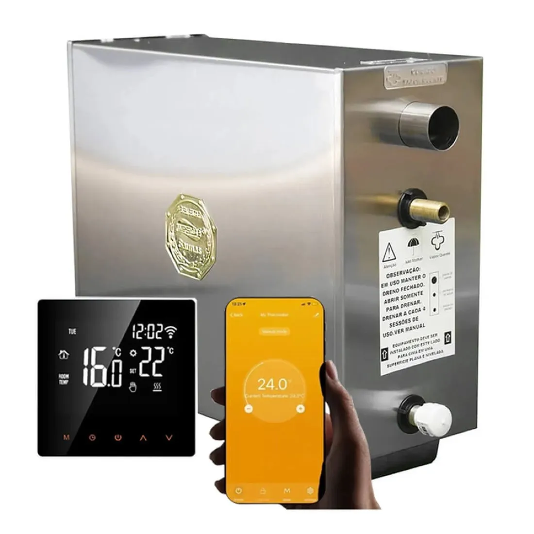 SAUNA 15 KW IMPERCAP Tensão 2~ 220V | 3~ 220V/380V - PAINEL SMART