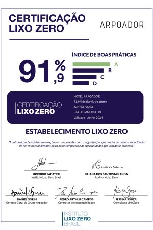 CertificacaoLixoZero_HotelArpoador_RJ_Jun2023